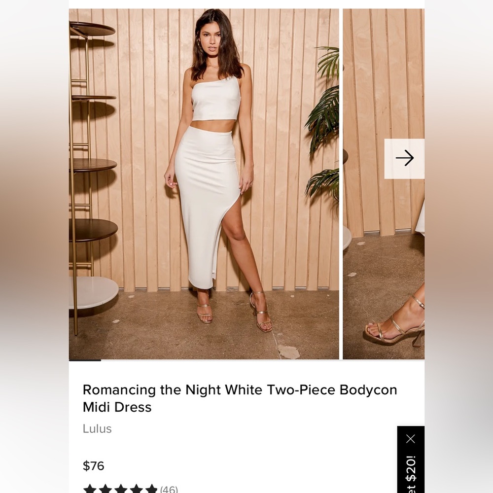 White Set - Skirt and Top, Good Condition